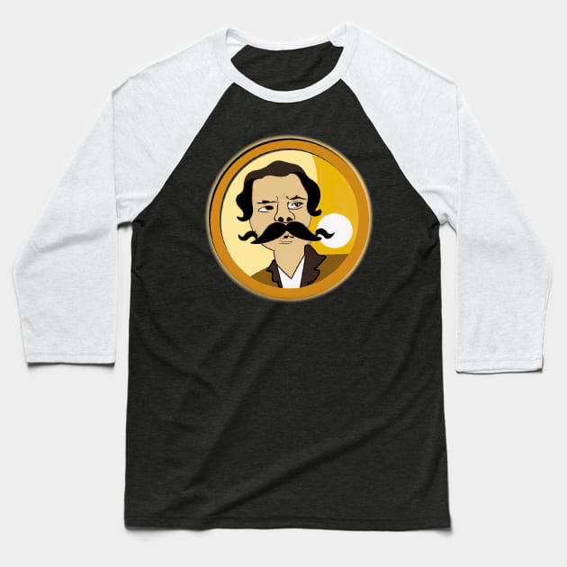 Mustache Dude Baseball T-Shirt by Intellectual Asshole